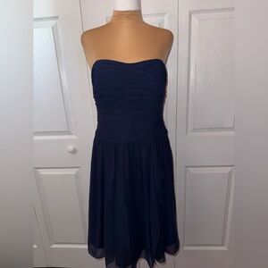 Lauren Ralph Lauren Dress Size 10 Evening Navy Blue Sweetheart Strapless NWT